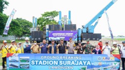 Pembangunan Konstruksi Stadion Surajaya Dimulai, Lamongan Segera Punya Stadion Berstandar FIFA