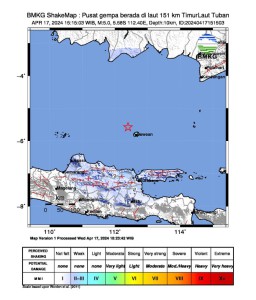 Gempa 5,0 Magnitudo Terasa di Pantai Barat Gresik