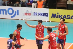 Tim Voli Milik SBY LavAni Kalah dari Bank SumselBabel di Laga Awal Putaran Kedua Proliga 2024