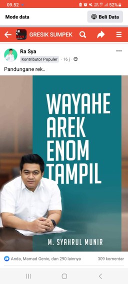 Tokoh Muda Ini Viral di Media Sosial Maju Calon Bupati Gresik, Begini Komentar Netizen