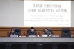Dewan Pertanyakan Kekurangan Pembayaran Belanja Tahun Lalu dalam Paripurna Pertanggungjawaban Pelaksanaan APBD 2023 Kabupaten Gresik