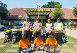 Komplotan Maling Motor di Gresik Kota Berhasil Diringkus Polisi Setelah Terekam CCTV Saat Beraksi