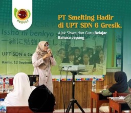 PT Smelting Perkenalkan Bahasa Jepang di SDN 6 Gresik