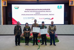 Bank Jatim dan Bank Sultra Jalin Sinergitas Kelompok Usaha Bank