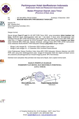 BPD PHRI Jatim Terindikasi Tidak Netral dalam Muscab BPC PHRI Sidoarjo