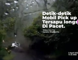 Tanah Longsor Terjang Dua Mobil di Jalur Pacet-Cangar