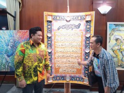 DPRD Gresik Fasilitasi Pameran Lukisan Sanggar Lentera, Dukung Pengembangan Kesenian