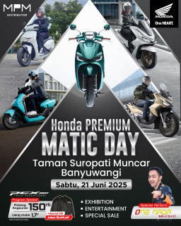 Sambut Honda Premium Matic Day di Banyuwangi, Sabtu Ini Ramaikan Taman Suropati