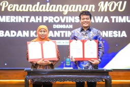 Gubernur Khofifah Resmikan Pusat Instalasi Karantina Terpadu Pertama di Indonesia di Jatim, Optimistis Pacu Ekspor dan Daya Saing Logistik