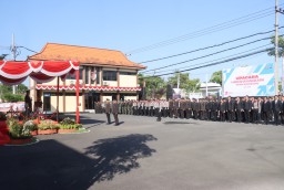 Jajaran Forkopimda Bojonegoro Ikuti Upacara Hari Bhayangkara ke-79 di Polres