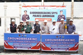Bupati Lamongan Ikuti Groundbreaking SPPG Serentak, Dukung Program Makanan Bergizi Gratis