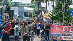 Pemuda Jombatan Kabupaten Jombang Gelar Aksi Tolak Pungli dan Premanisme di Sentra Kuliner Jombang
