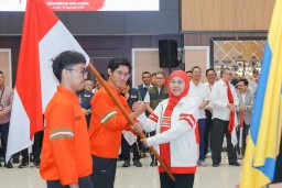 Gubernur Khofifah Lepas Wanala UNAIR ke Ekspedisi Arjuno 80: Tanam Cemara, Tebar Semangat Urip Iku Urup