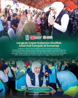 Gerak Cepak Hadapi KLB Campak di Sumenep, Gubernur Khofifah Kirim 9.825 Vaksin , Besuk ke Sumenep dan Lakukan ORI di 26 Puskesmas