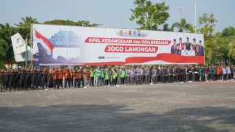 Pemkab Lamongan Gelar Apel Kebangsaan, Tegaskan Komitmen Jaga Kondusifitas Daerah