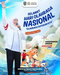 Haornas ke-42, Gubernur Khofifah Ajak Kobarkan Semangat Persatuan dan Sportivitas