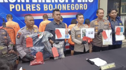 Operasi Sikat Semeru 2025, Polres Bojonegoro Bongkar 7 Kasus: Curanmor hingga Pencuri Burung Diringkus
