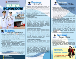 Beasiswa Pendidikan Tinggi Bojonegoro 2025 Dibuka dengan 4 Kategori Unggulan, Berikut Link Pendaftarannya