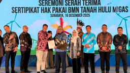 Amankan Aset Strategis Negara, BPN Jatim Serahkan 13 Sertipikat Tanah Hulu Migas