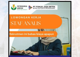 PT Fokus Jasa Mitra Buka Tiga Lowongan Kerja di Gresik, Rekrutmen Gratis