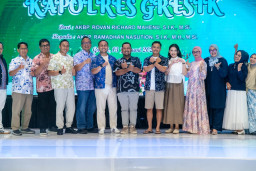 Pisah Sambut Kapolres Gresik, Bupati Apresiasi Dedikasi AKBP Rovan dan Sambut Kapolres Ramadhan