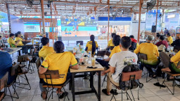 Petrokimia Gresik Gelar Nobar Final Proliga Bersama Jurnalis, Dukungan untuk Gresik Phonska Plus Tak Pernah Surut