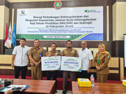 BPJS Ketenagakerjaan Gandeng Dinas Pendidikan Perluas Perlindungan Guru dan Siswa PKL di Gresik