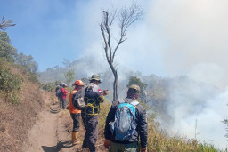 Kebakaran Hutan di Kawasan TNTBS Gunung Bromo Mendekati B29
