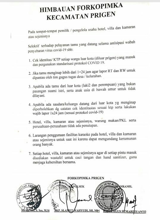 Prigen Zona Merah, Villa dan Kamaran di Tretes Pasuruan Malah Diimbau Tetap Buka