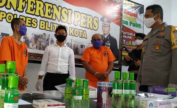 Dua Pengutil Asal Surabaya Ditangkap Polres Blitar