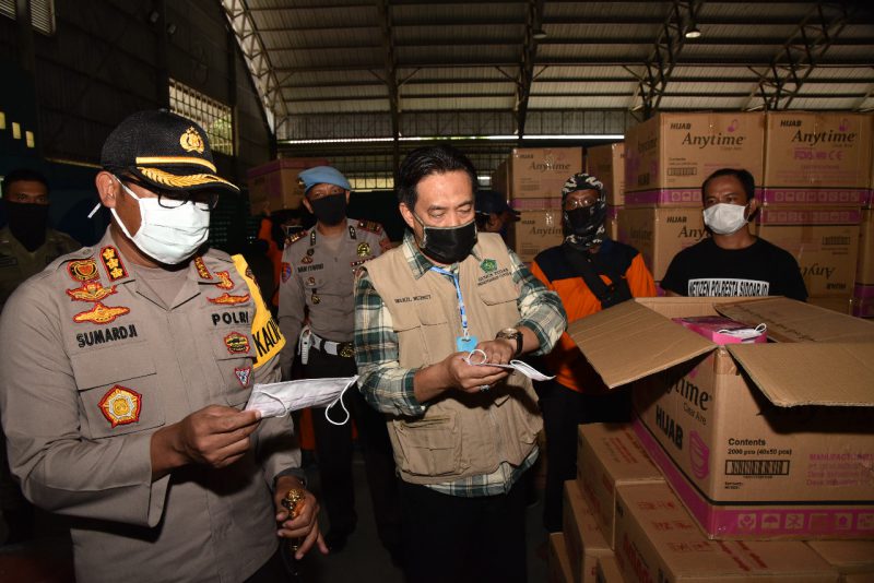Pemkab Sidoarjo Bagikan 1,5 Juta Masker Sebelum PSBB