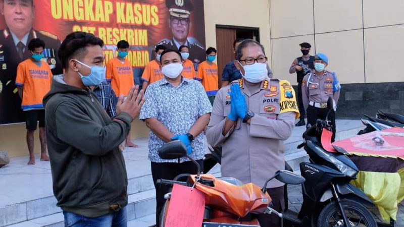 Sembilan Begal dan Penadah Digulung Reskrim Polresta Sidoarjo