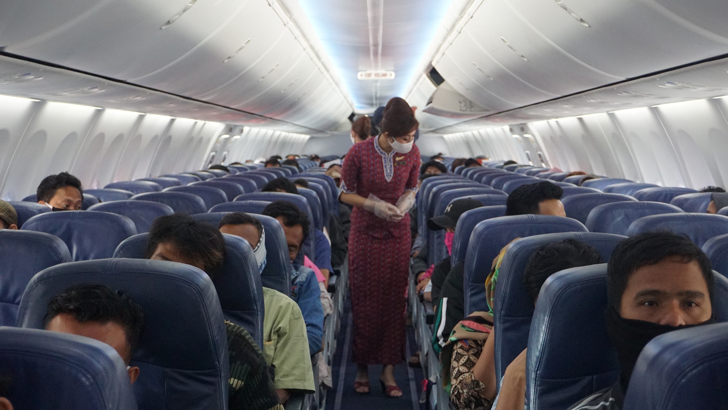 Lion Air Tata Tempat Duduk Penumpang Dalam Kabin Pesawat