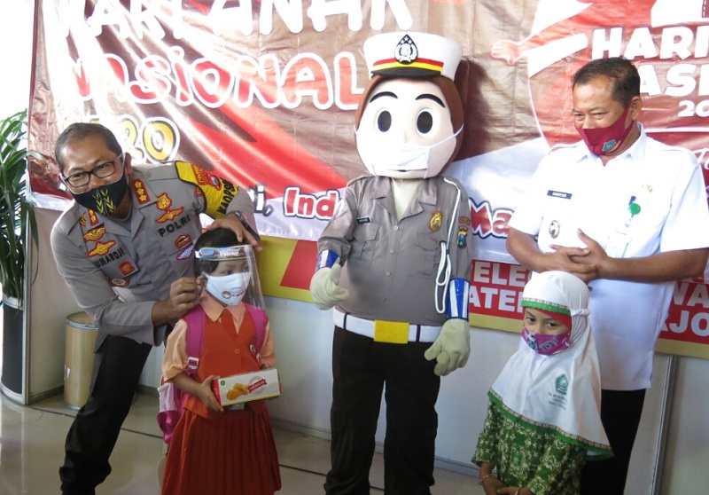 Anak-anak Sekolah di Sidoarjo Diajak Terapkan Protokol Kesehatan