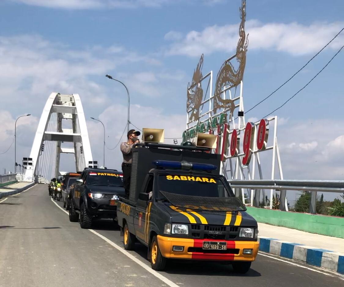 Tegakan Disiplin Protokol Covid-19, Polres Dan Kodim Bojonegoro Gelar Patroli Besar-Besaran