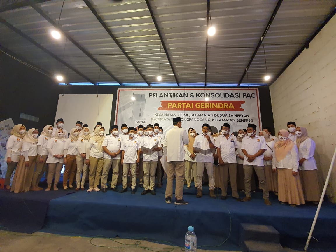 Konsolidasi Kader, dr Alif Melantik 12 PAC Gerindra Gresik