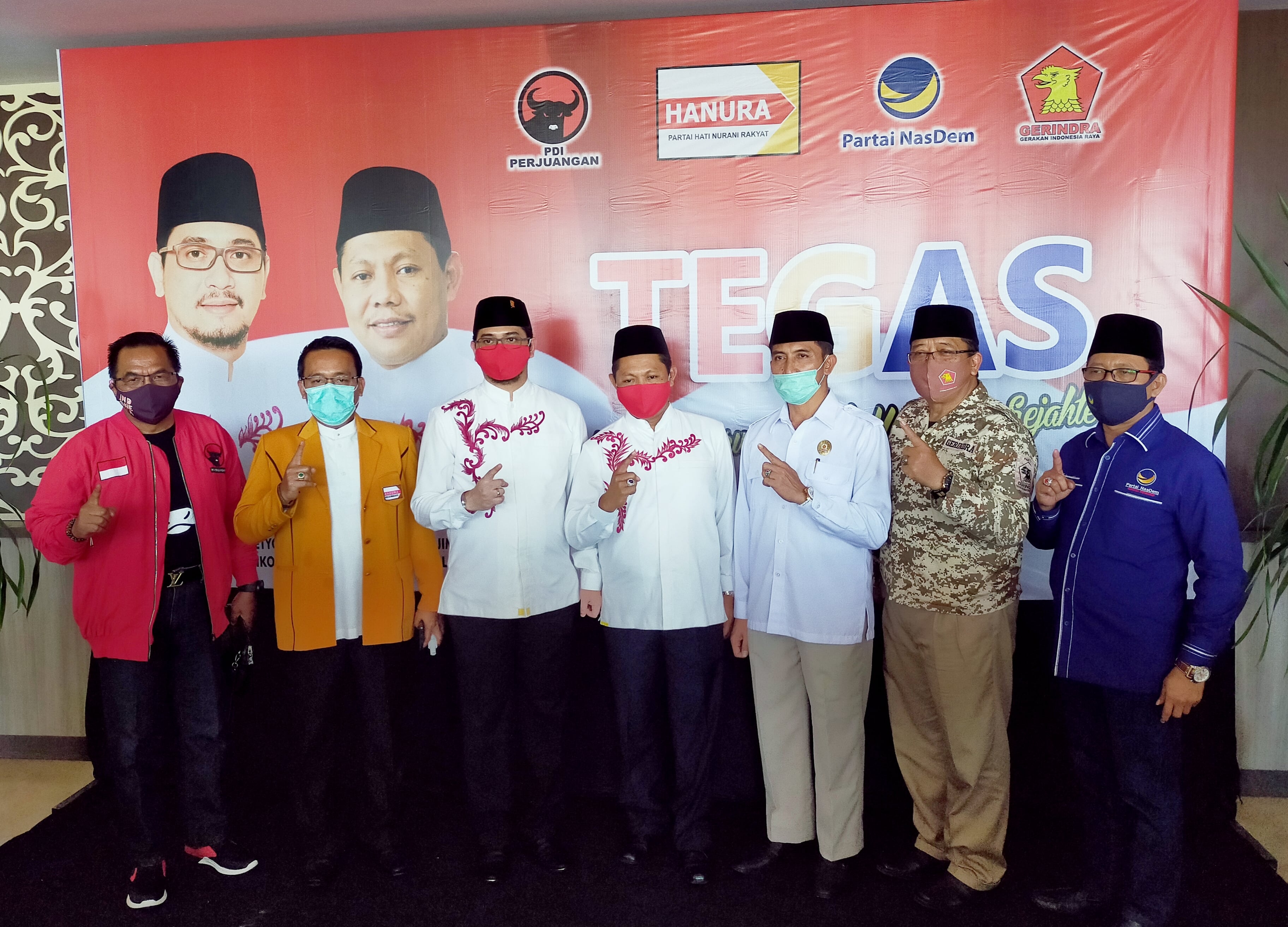 Deklarasi Tegas, Empat Parpol Dukung Teno-Hasjim di Pilkada Kota Pasuruan 2020