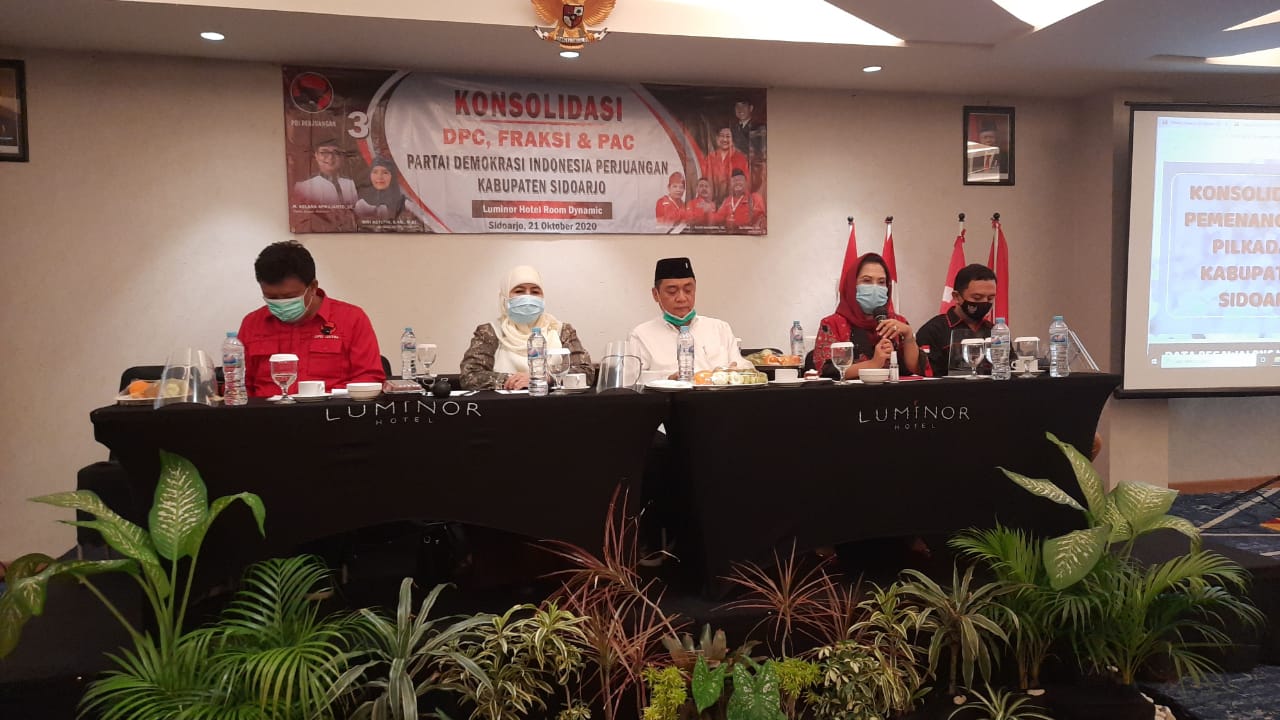 Semangat Gotong Royong PDI Perjuangan Sidoarjo Wajib Menangkan Paslon Nomor 3 Kelana Aprilianto - Dwi Astutik