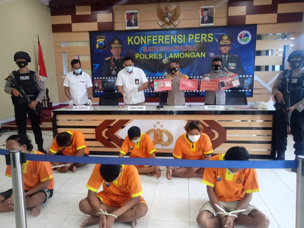 Tujuh Pengedar Sabu Lamongan Dibekuk, Seorang Tersangka Masih Anak-anak