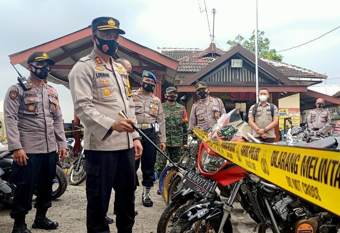 Arena Balap Liar di Kediri Diobrak, 134 Motor Diamankan