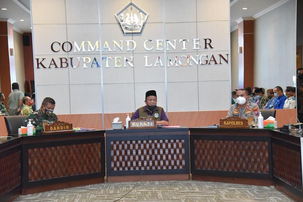 Jelang Penerapam PPKM di Kabupaten Lamongan, Begini Persiapan Bupati Fadeli dan Forkopimda