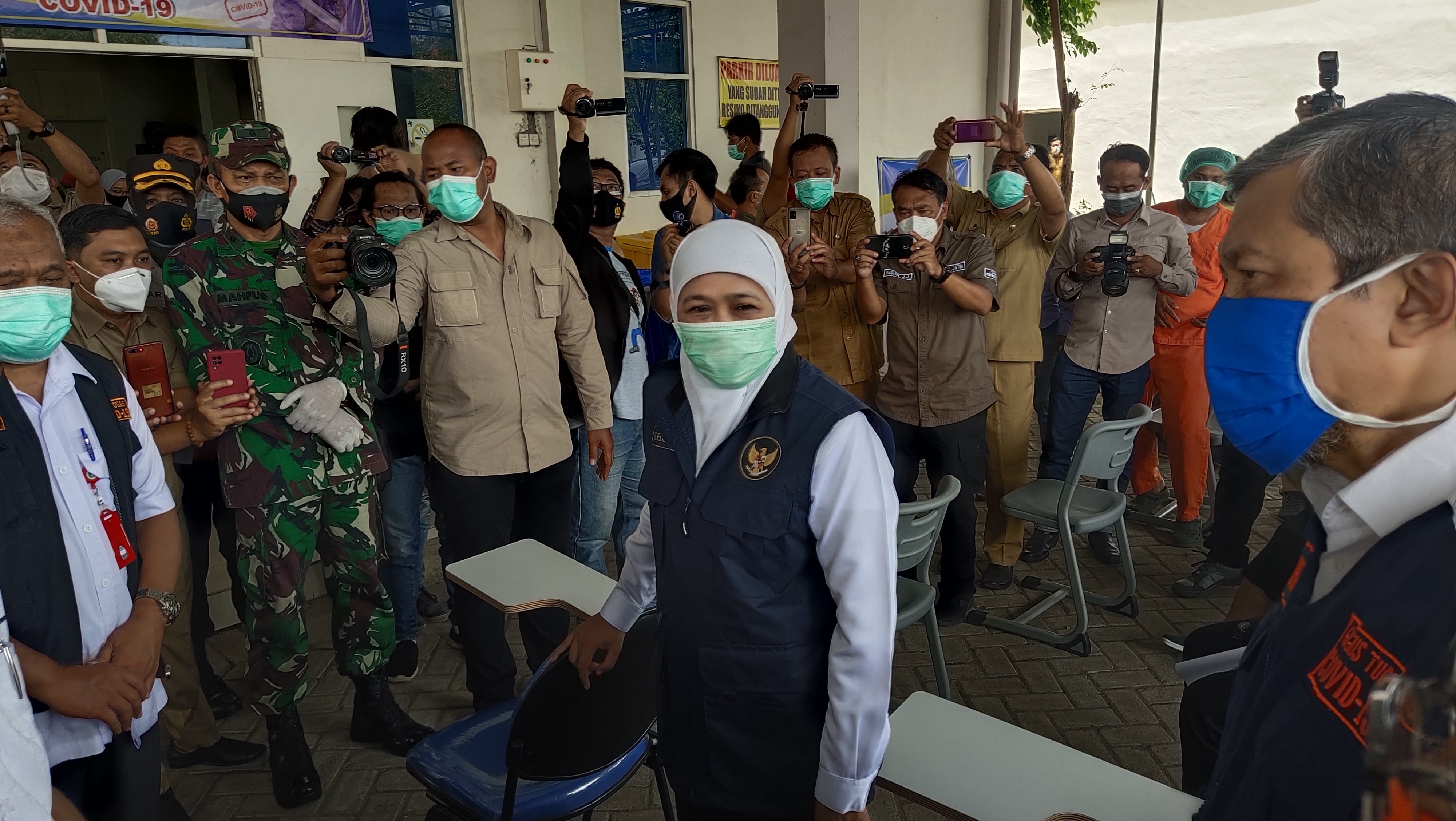 Vaksinasi di Bangkalan Terus Berjalan, Gubernur Khofifah Pantau Langsung