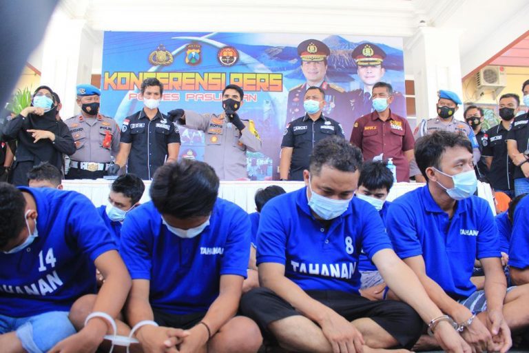 Terlibat Narkoba, 24 Orang Diamankan Polres Pasuruan