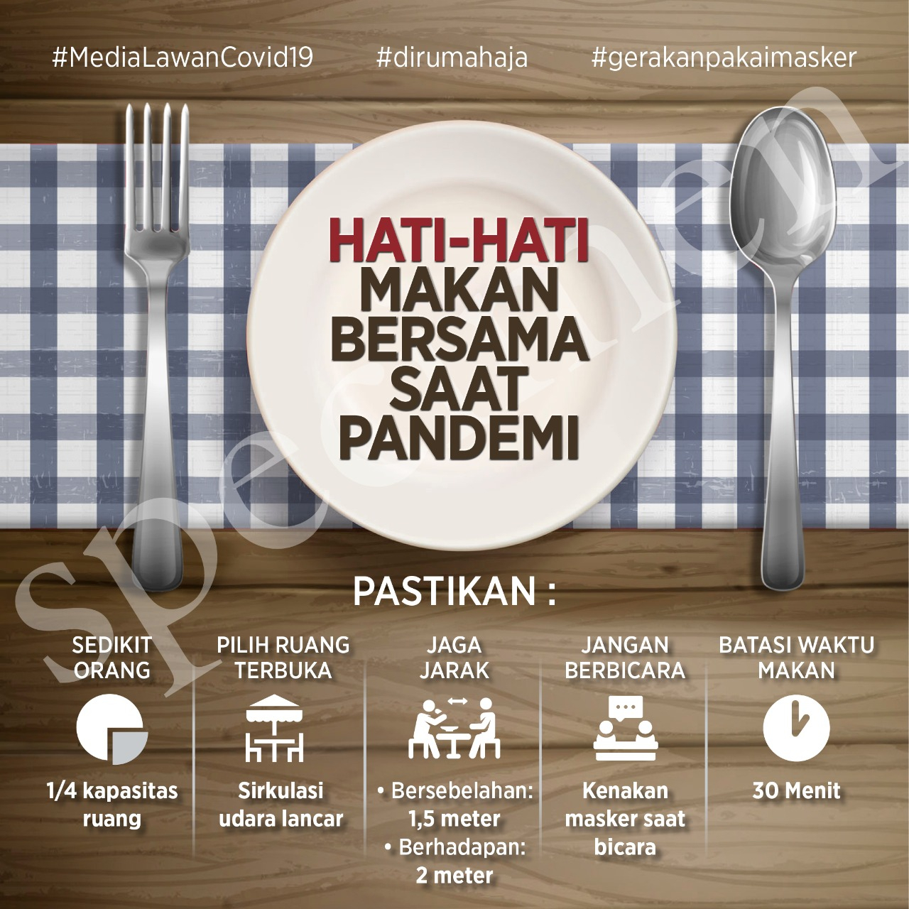 #MediaLawanCovid19 Edukasi Kampanye Hati-hati Makan Bersama