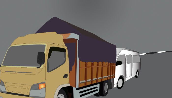 Isuzu Elf Hajar Truk Yang Parkir di Suramadu, Dua Tewas Lainnya Terluka