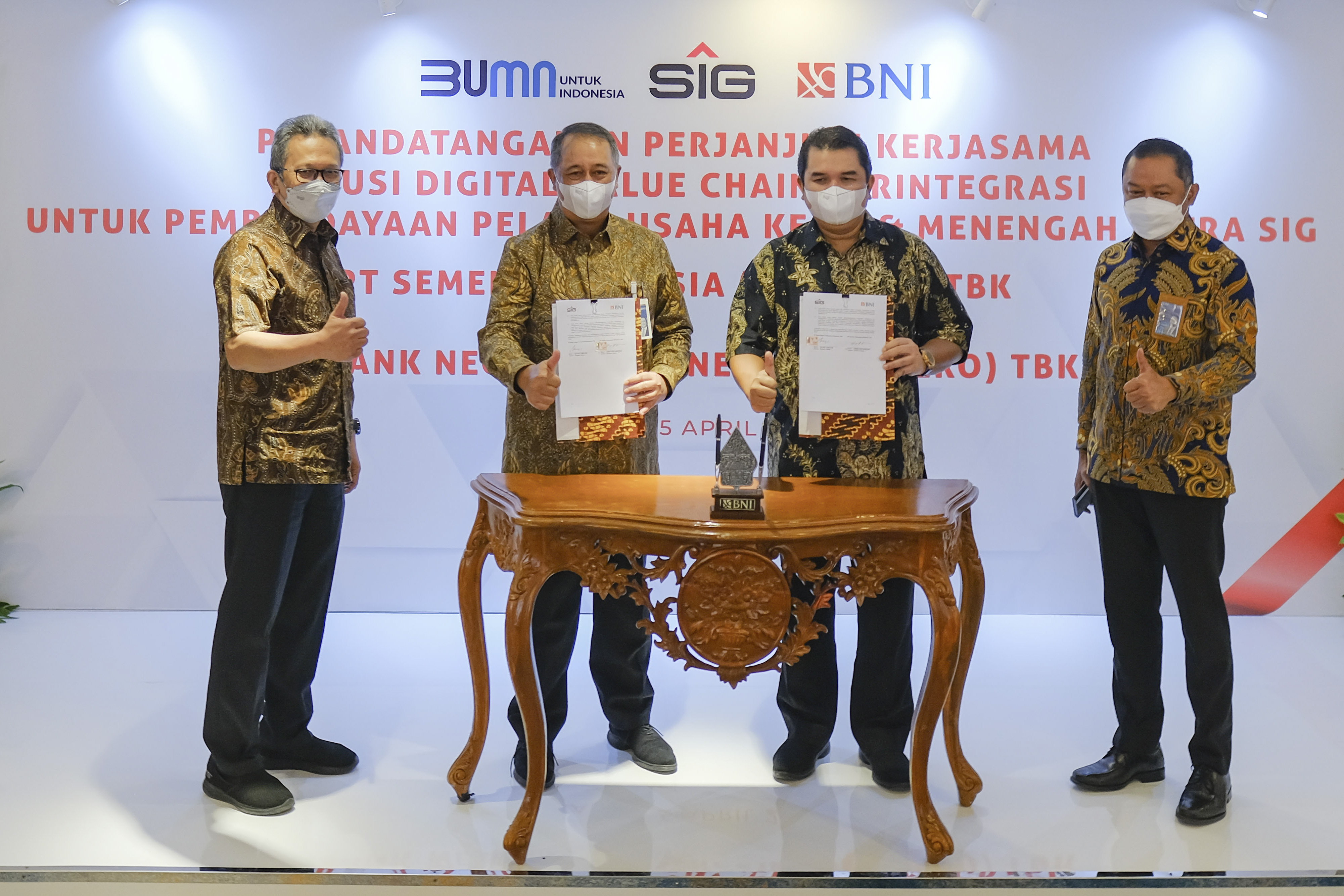 SIG dan BNI Jalin Kerja Sama Solusi Digital Value Chain Untuk Mitra SIG