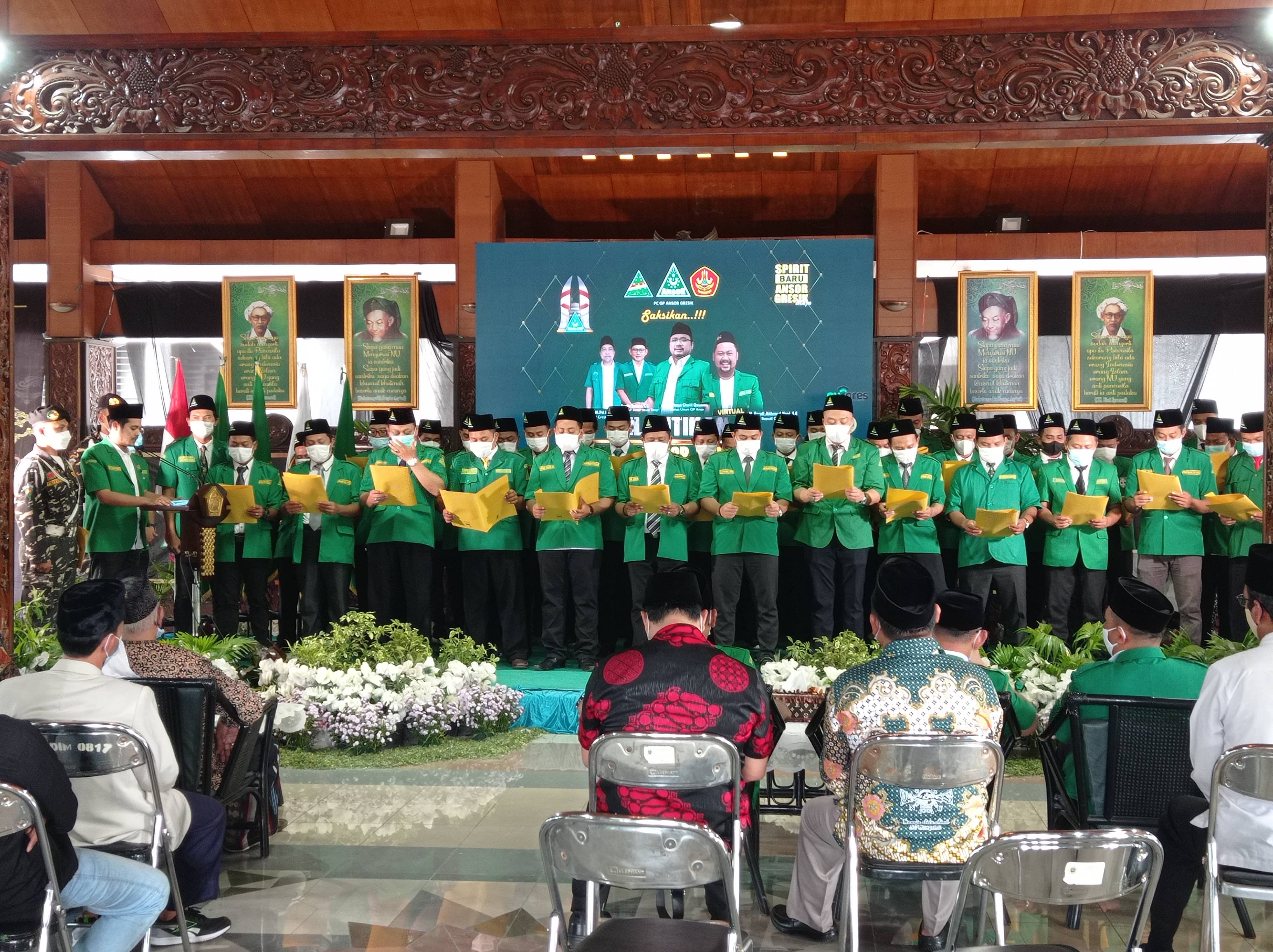 Ansor Gresik Dilantik, Siap Sinergi Dengan Pemkab