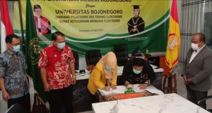 Tandatangani MoU, Pengadilan Negeri Bojonegoro Kerjasama Dengan Universitas Bojonegoro