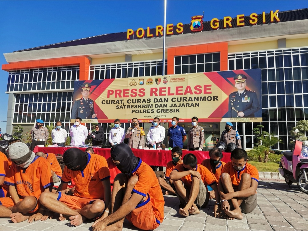 Selama Dua Bulan, Polres Gresik Bongkar 20 Kasus 3C