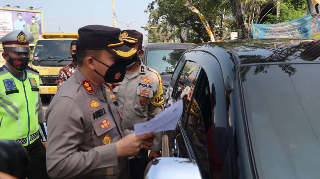 Polres Gresik Terus Lakukan Penyekatan Arus Balik Lebaran 2021